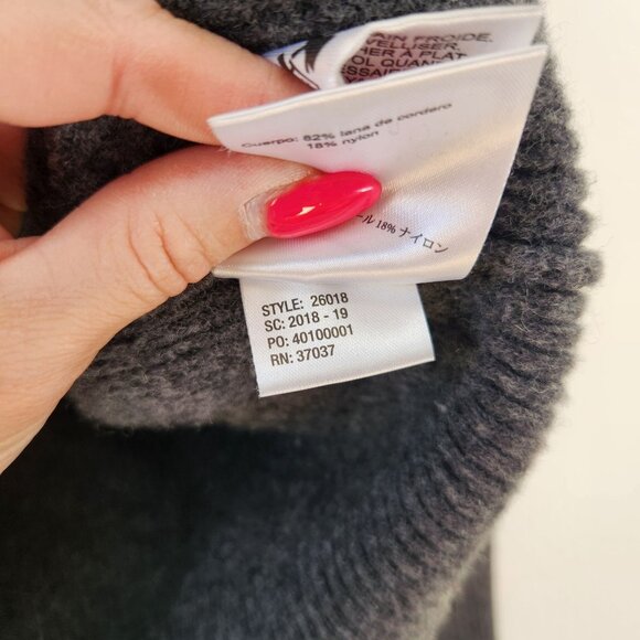 Obermeyer Wool Blend Grey Quarter Zip Pullover Sweater Warm Casual Men's M - Picture 8 of 8